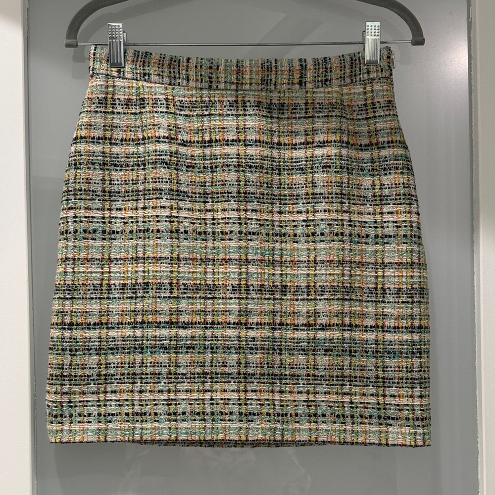 Multicolor Tweed Skirt